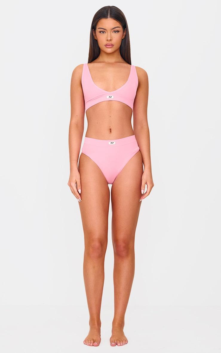 PRETTYLITTLETHING Pink Ribbed Seamless Panties Product Image