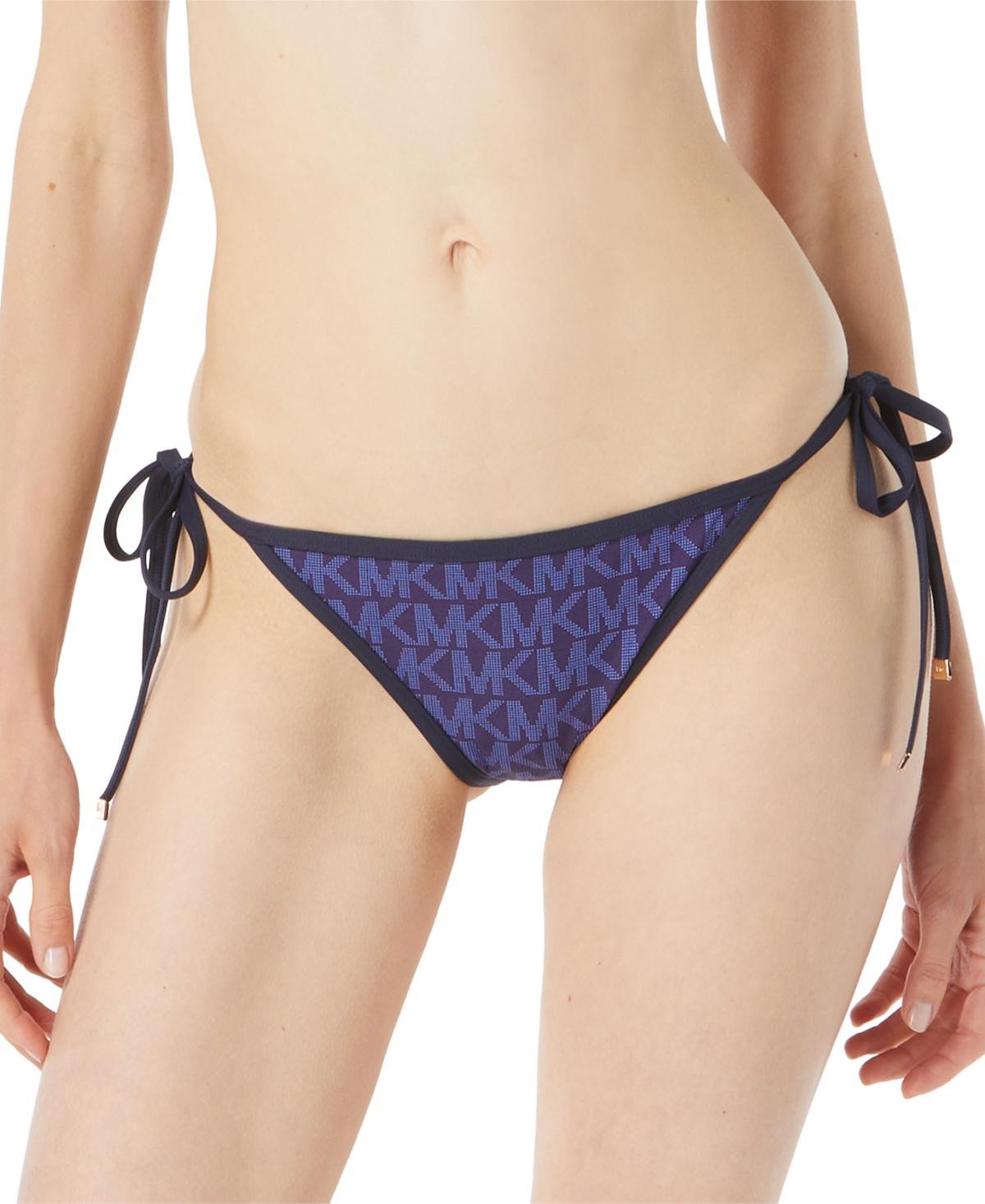 Michael Michael Kors Womens Printed String Bikini Bottoms Product Image