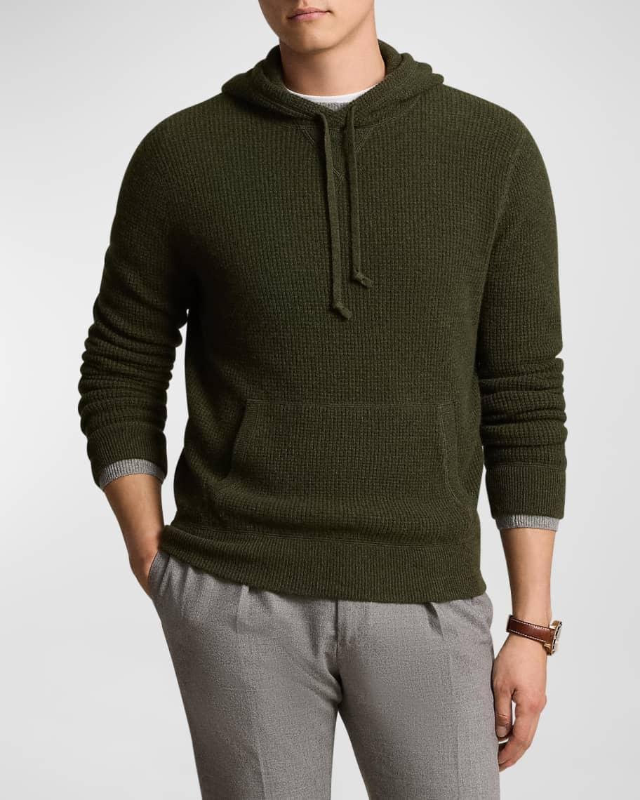 Men's Washable Cashmere Hooded Sweater Product Image