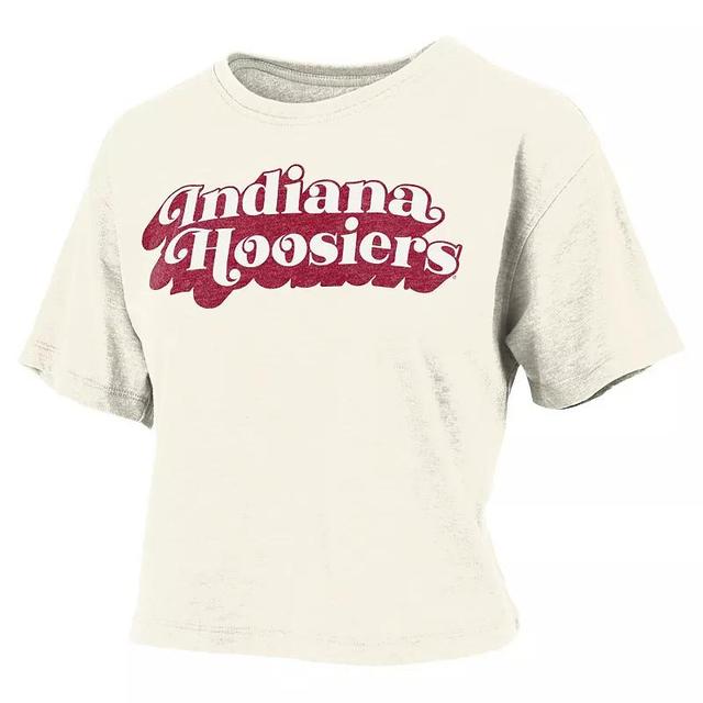 Womens Pressbox Indiana Hoosiers Vintage Easy Team Name Waist-Length T-Shirt Product Image