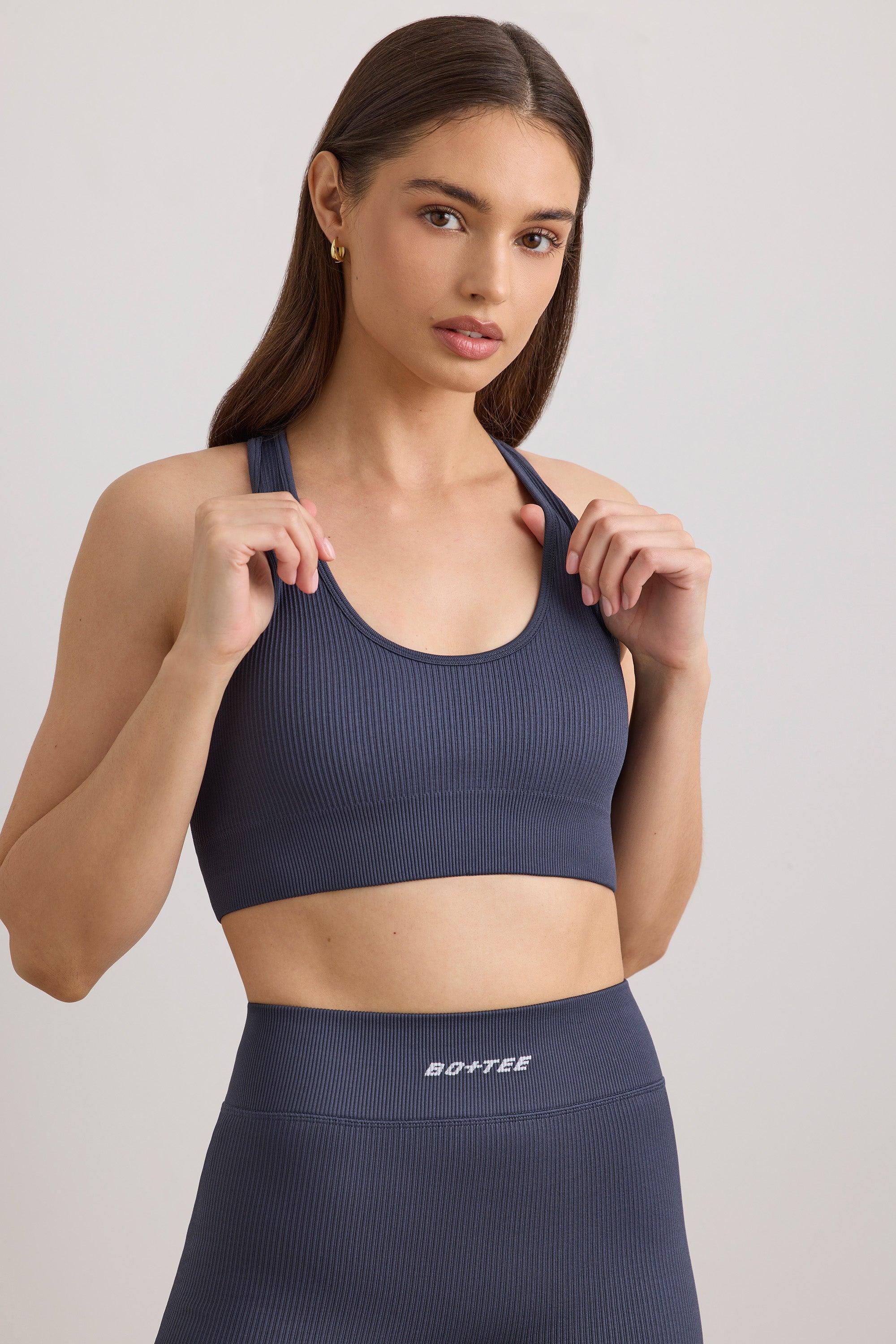 FlexiRib Wide Strap Sports Bra in Slate Female Product Image