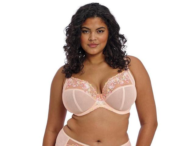 elomi Himari Embroidered Underwire Plunge Bra (Peach Whisper) Women's Bra Product Image