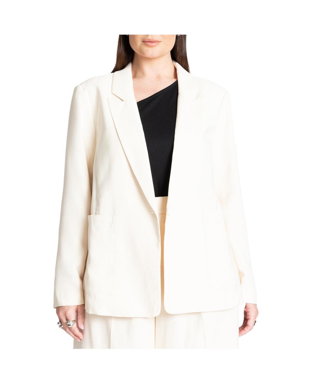 Eloquii Womens Blazer With Patch Pocket Detail Product Image