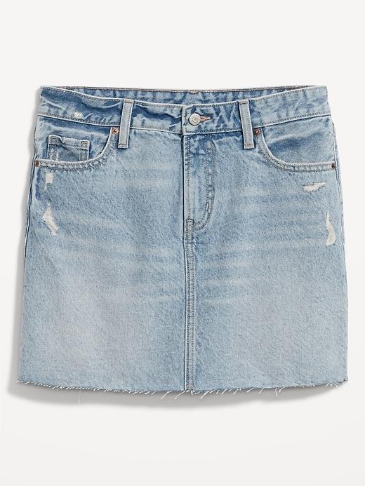 Mid-Rise OG Jean Mini Skirt Product Image