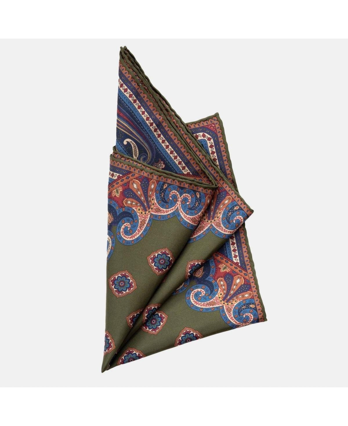 Elizabetta Mens Lugano - Large Silk Pocket Square for Men Product Image