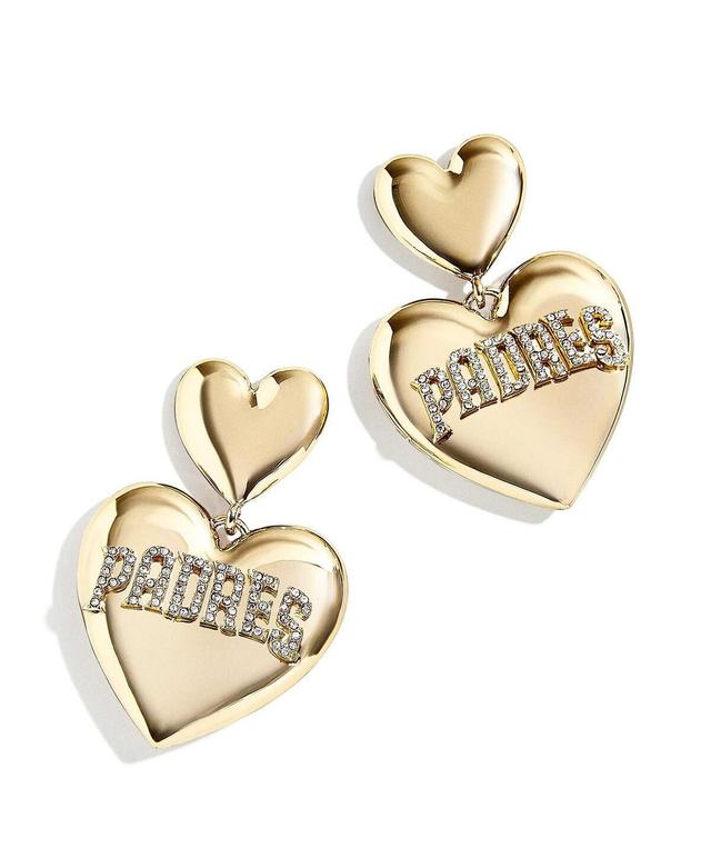 Womens Wear by Erin Andrews x Baublebar San Diego Padres Heart Statement Drop Earrings Product Image