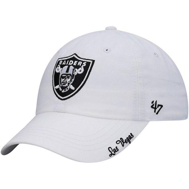 Womens 47 White Las Vegas Raiders Miata Clean Up Primary Adjustable Hat Product Image