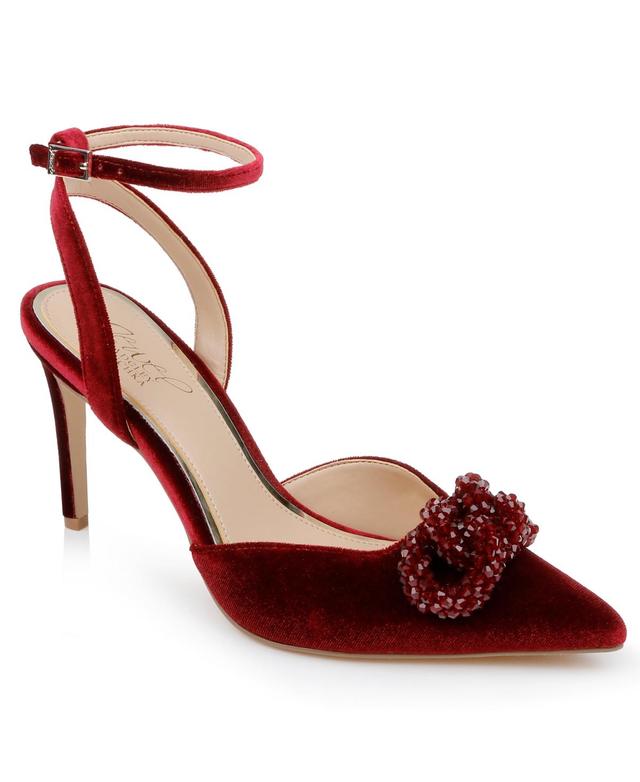 Jewel Badgley Mischka Womens Tailynn Ornamented Ankle Strap Pumps Product Image