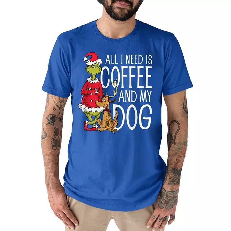 Mens Dr. Seuss The Grinch All I Need Is Coffee And My Dog Tee Product Image