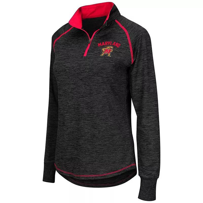 Womens Colosseum Maryland Terrapins Bikram Lightweight Fitted Quarter-Zip Long Sleeve Top Product Image