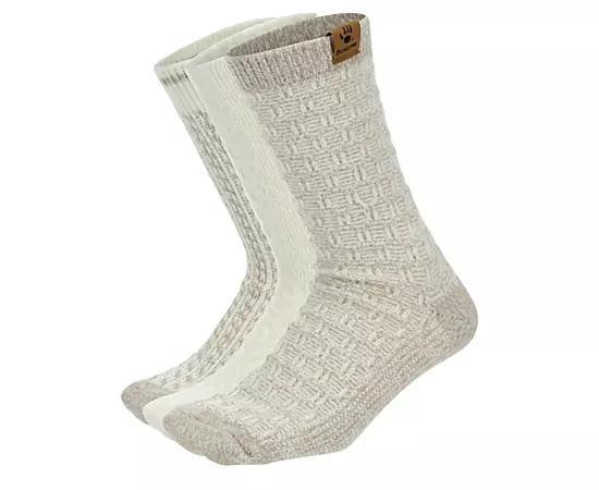 Bearpaw Womens Color Texture Crew Socks 3 Pairs Product Image