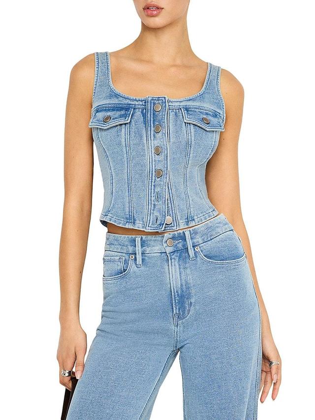 Womens Jeanius Button-Front Bustier Product Image