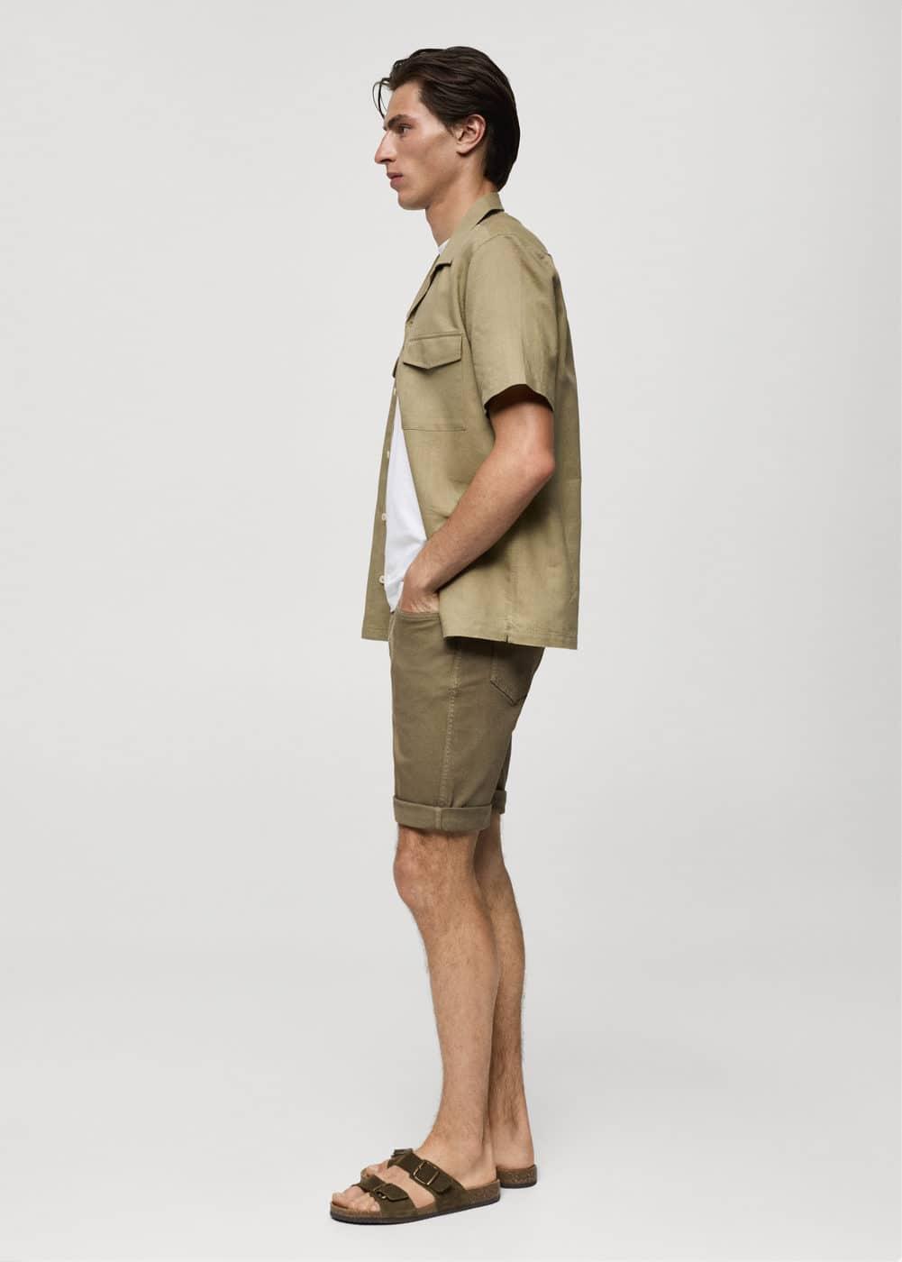 Mango Mens Denim Bermuda Shorts Product Image