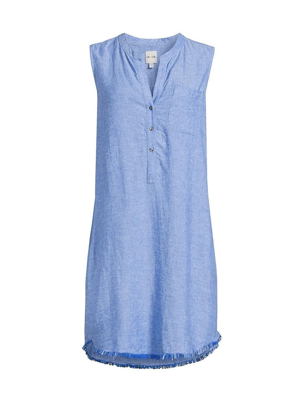 Womens Rumba Linen Sleeveless Minidress Product Image