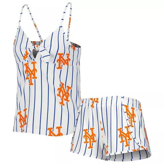 Womens Concepts Sport White New York Mets Reel Allover Print Tank Top & Shorts Sleep Set Product Image