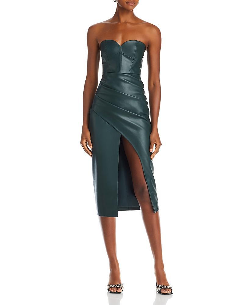 Bardot Kai Faux-Leather Midi Dress Product Image