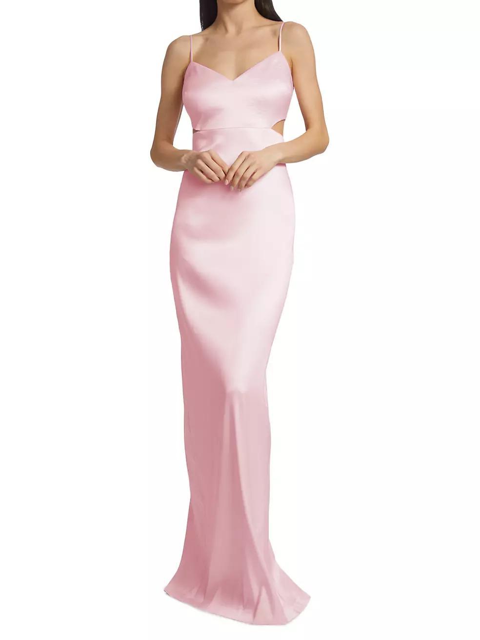 Christine Satin Waist Cut-Outs Gown Product Image