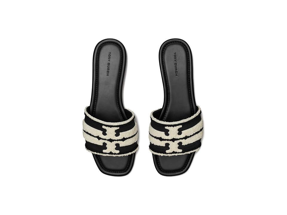 Tory Burch Double T Slides (Nero/Light Alabaster) Women's Sandals Product Image