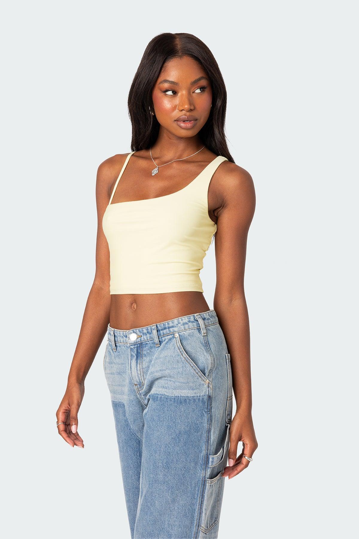 Reece Asymmetric Strap Crop Top product image