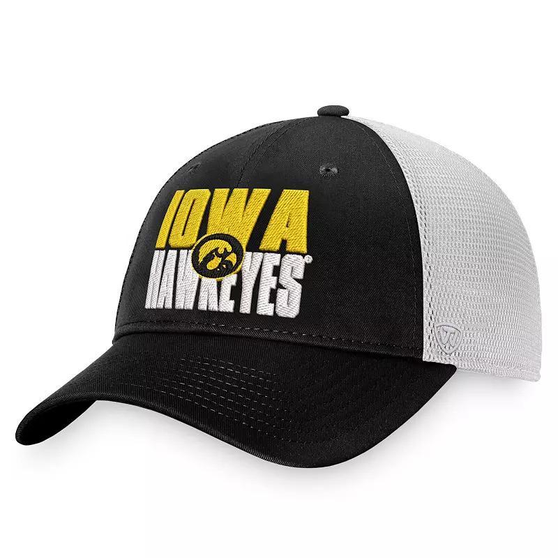 Mens Top of the World /White Iowa Hawkeyes Stockpile Trucker Snapback Hat Product Image