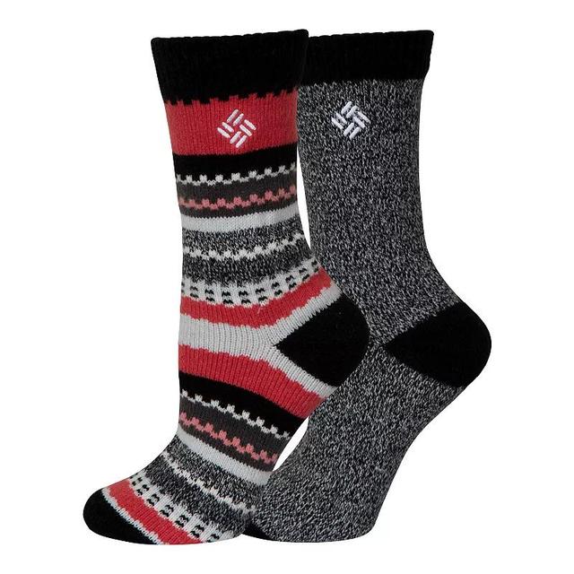 Womens Columbia 2-Pack Super Soft Scallop Stripe Crew Socks Product Image