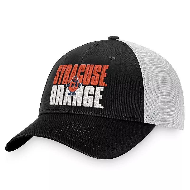 Mens Top of the World /White Syracuse Orange Stockpile Trucker Snapback Hat Product Image