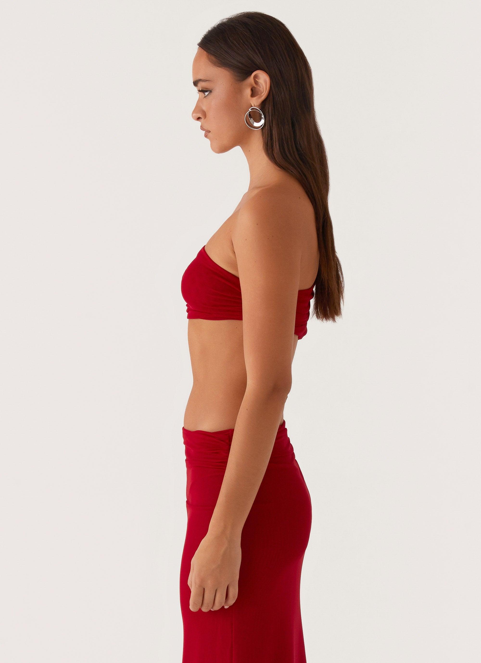 Luella One Shoulder Top - Red Product Image