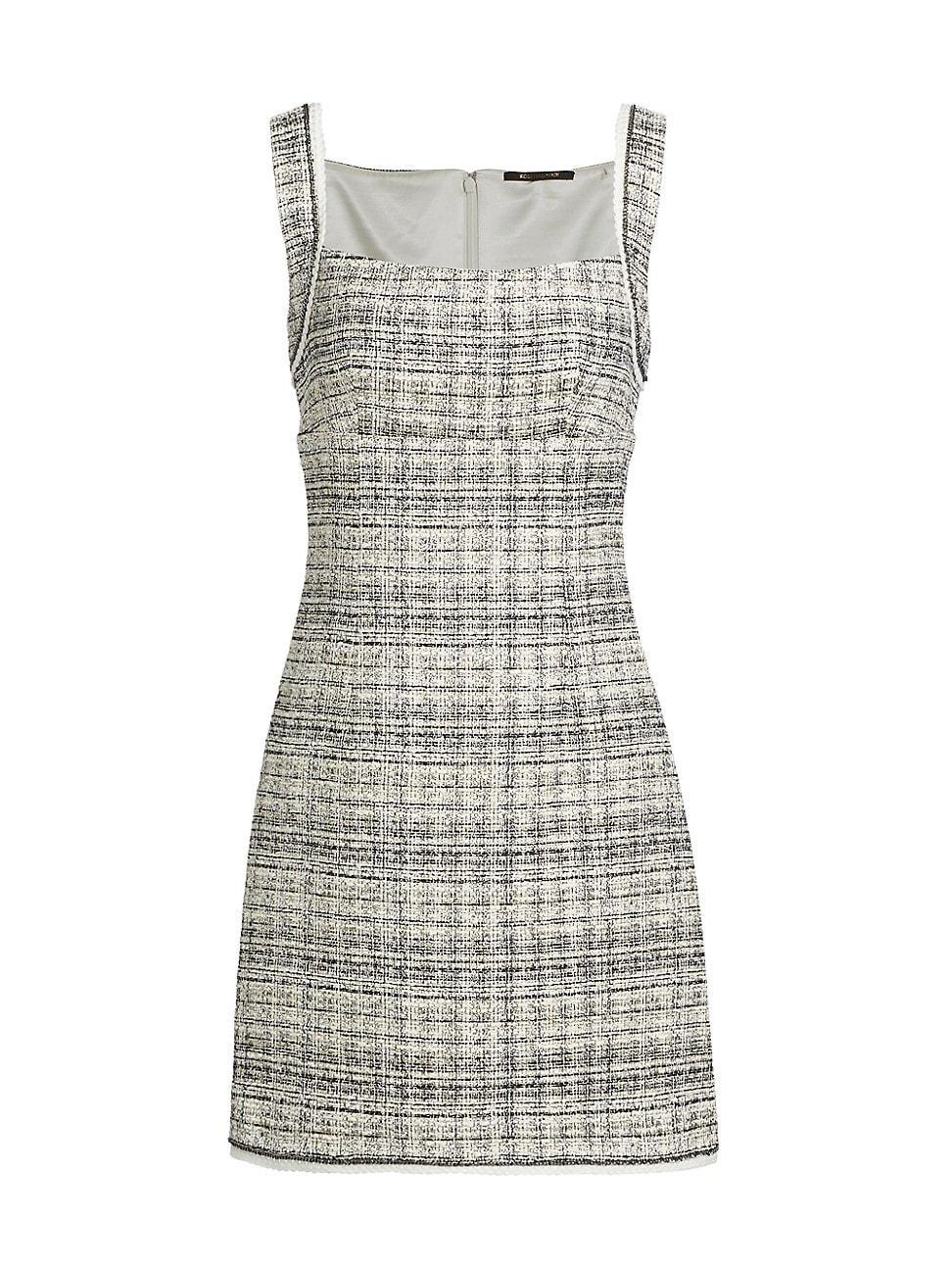 Womens Hallie Metallic Tweed Sleeveless Minidress Product Image