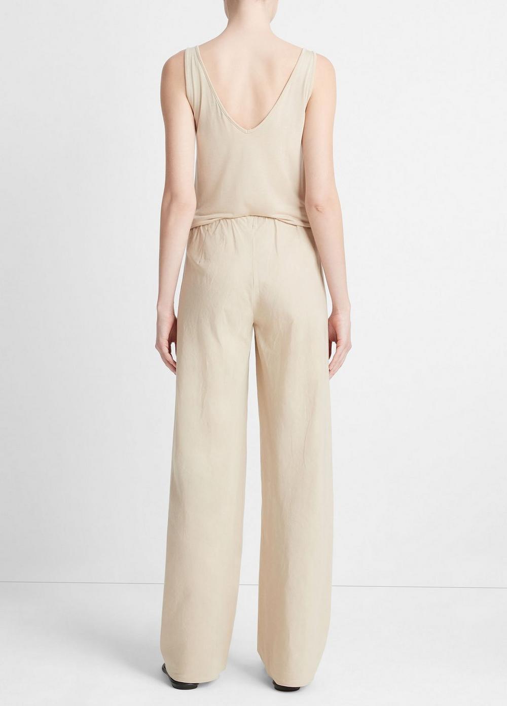 Cotton-Blend High-Waist Bias Pant Product Image