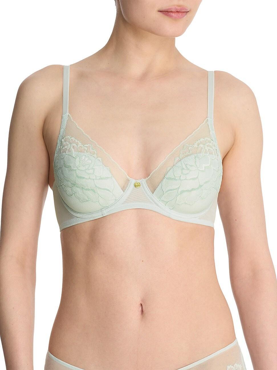 Womens Flora Lace Plunge Bra Product Image