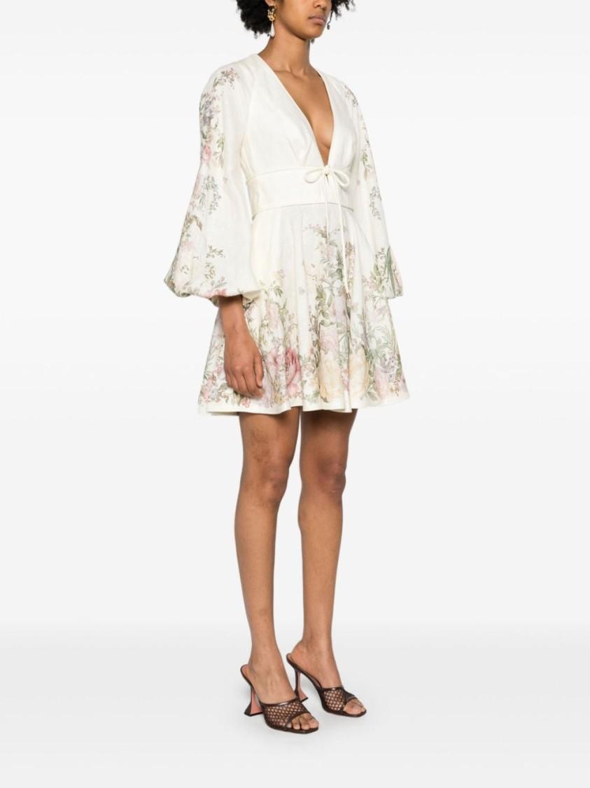 ZIMMERMANN Waverly Short Dress In White Product Image