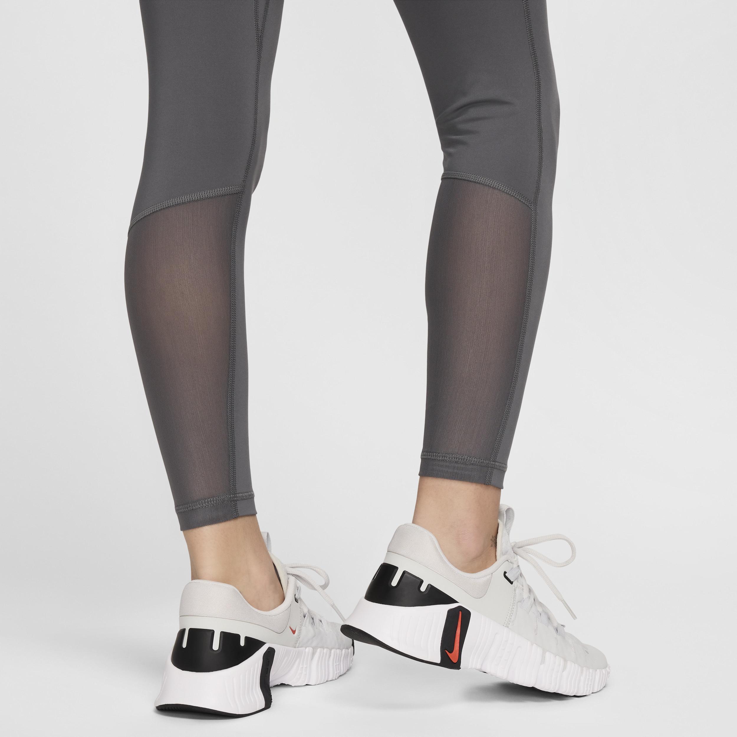 Women's Nike Pro High-Waisted 7/8 Mesh-Paneled Leggings Product Image