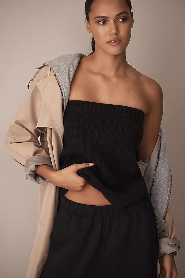 Flat White Tube Top Sweater Product Image