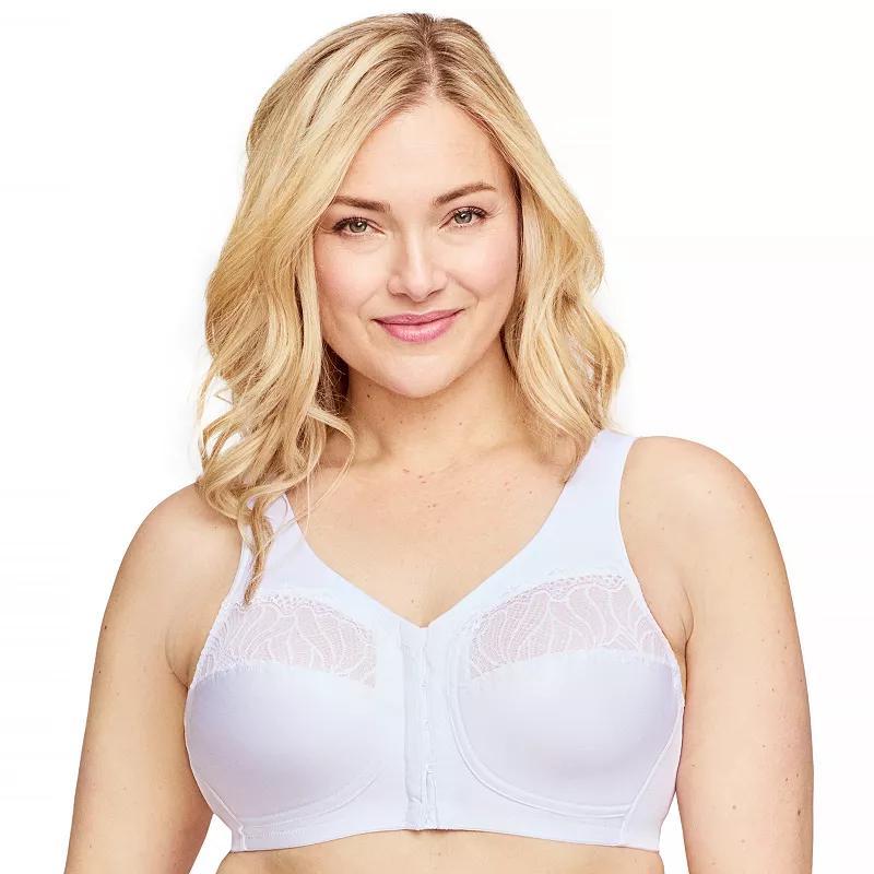 Plus Size Glamorise Full-Figure MagicLift Front-Close Wireless Bra 1210, Womens Product Image