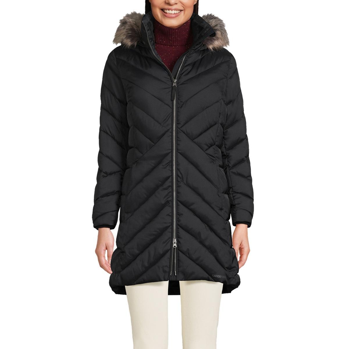 Lands End Womens Petite Insulated Cozy Fleece Lined Winter Coat Product Image