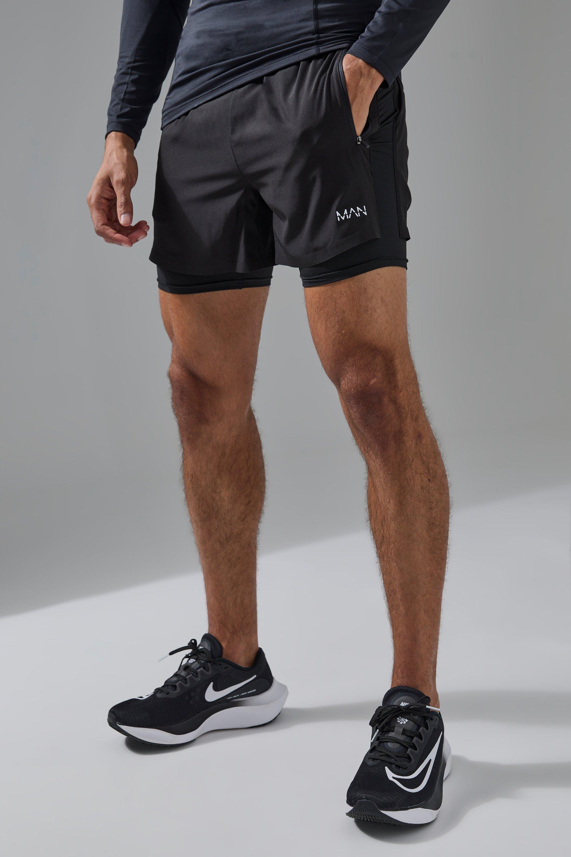 Man Active Stretch Woven 5inch 2in1 Short | boohooMAN USA Product Image