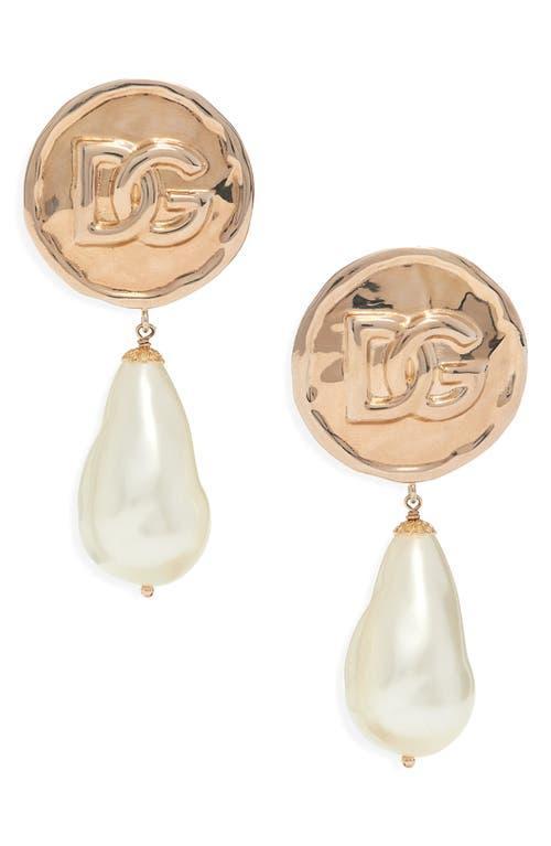 Dolce & Gabbana Sfilata Imitation Pearl Drop Earrings Product Image