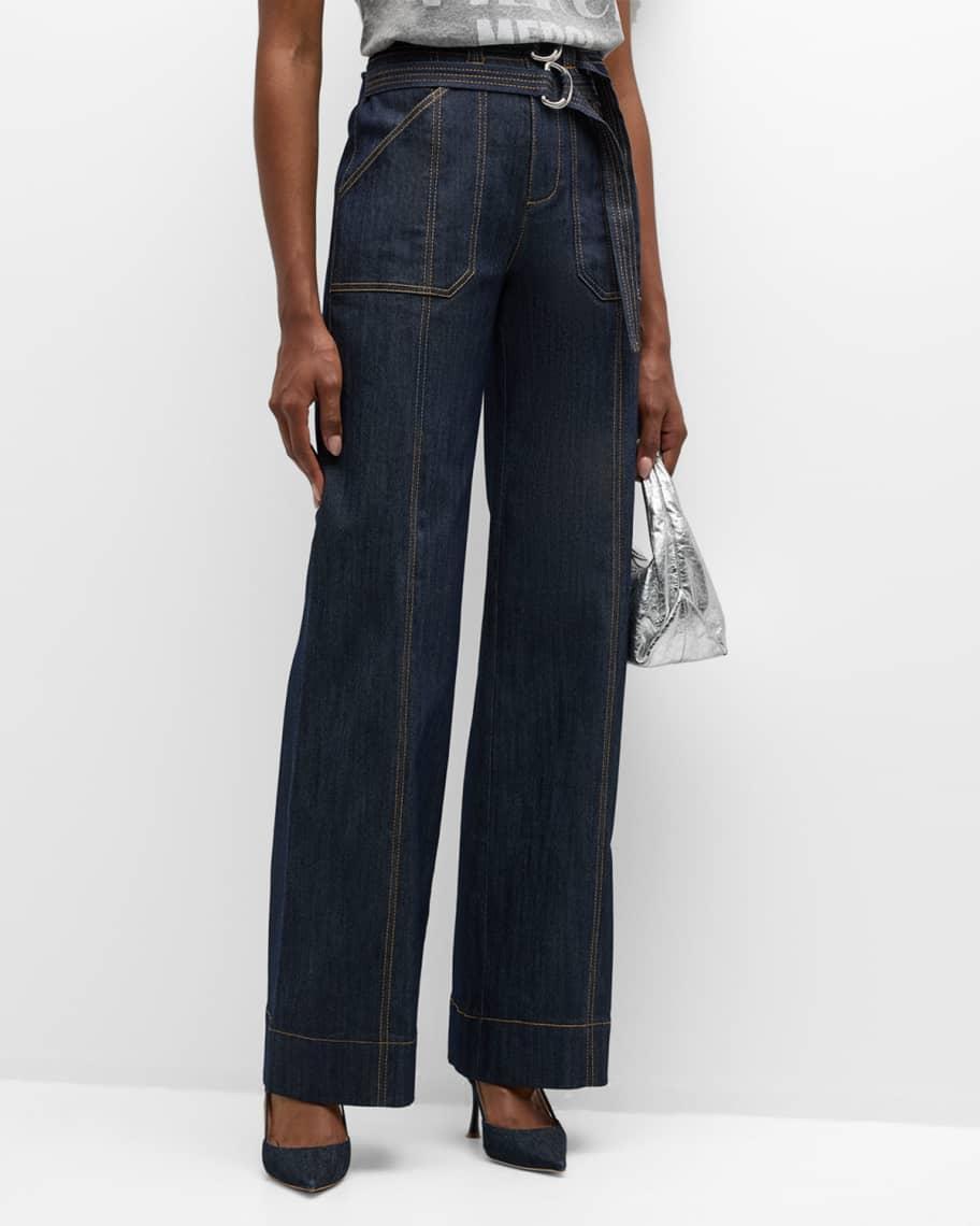 Kenji Belted Wide-Leg Jeans Product Image