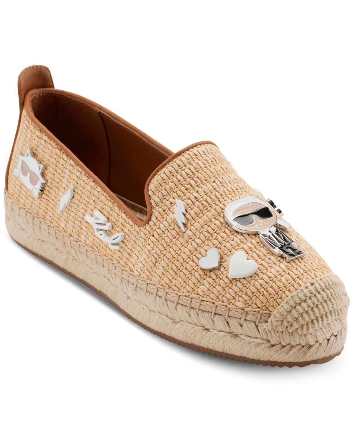 KARL LAGERFELD PARIS Michaela Pins Leather Espadrille Slip Product Image