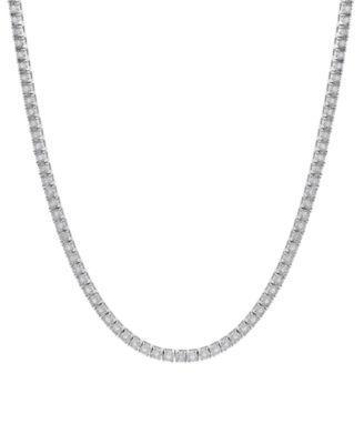 Mens Diamond 24 Tennis Necklace In Sterling Product Image