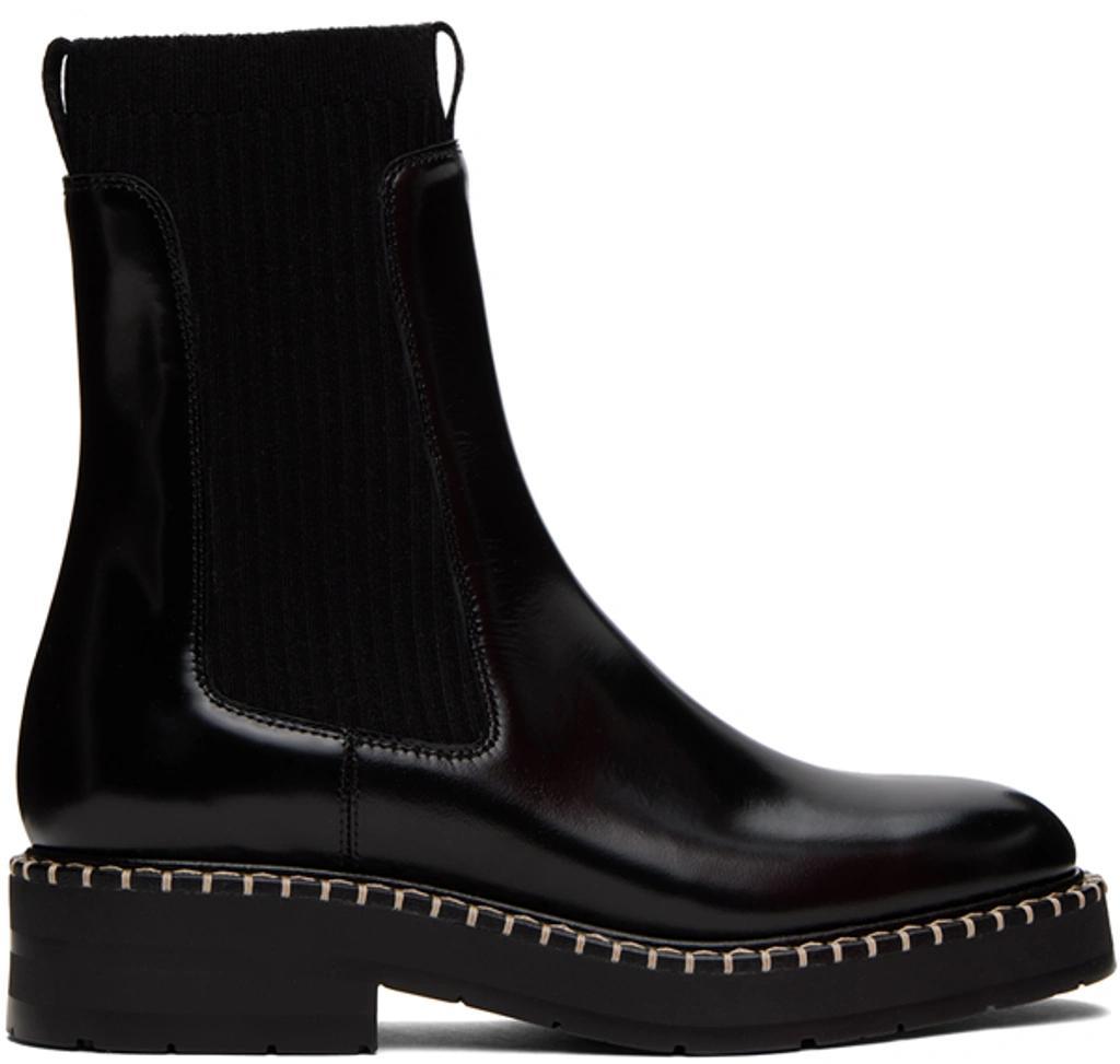 35mm Noua Leather Ankle Boots In Noir Product Image