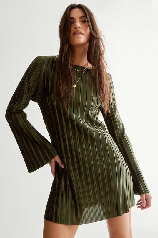 Plisse Tunic Mini Dress Product Image