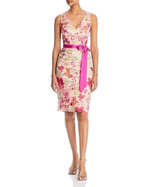 Eliza J Floral Embroidery Cocktail Sheath Dress Product Image