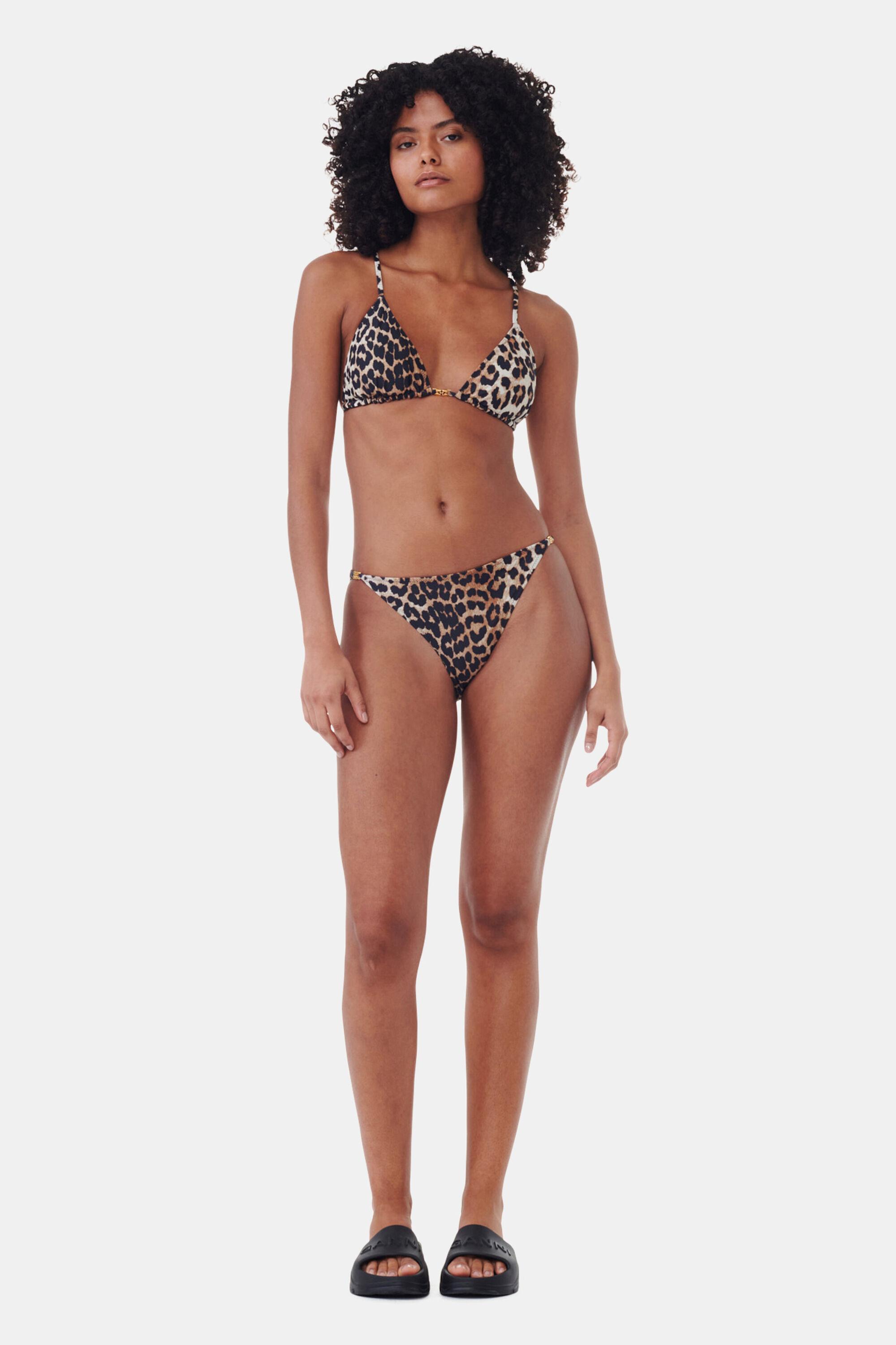 Recycled Leopard Printed Emblem Mini Briefs Product Image