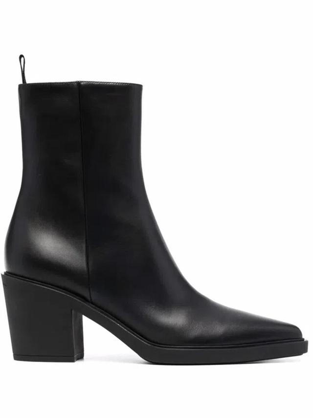 Dylan Leather Ankle Boots In Black Product Image