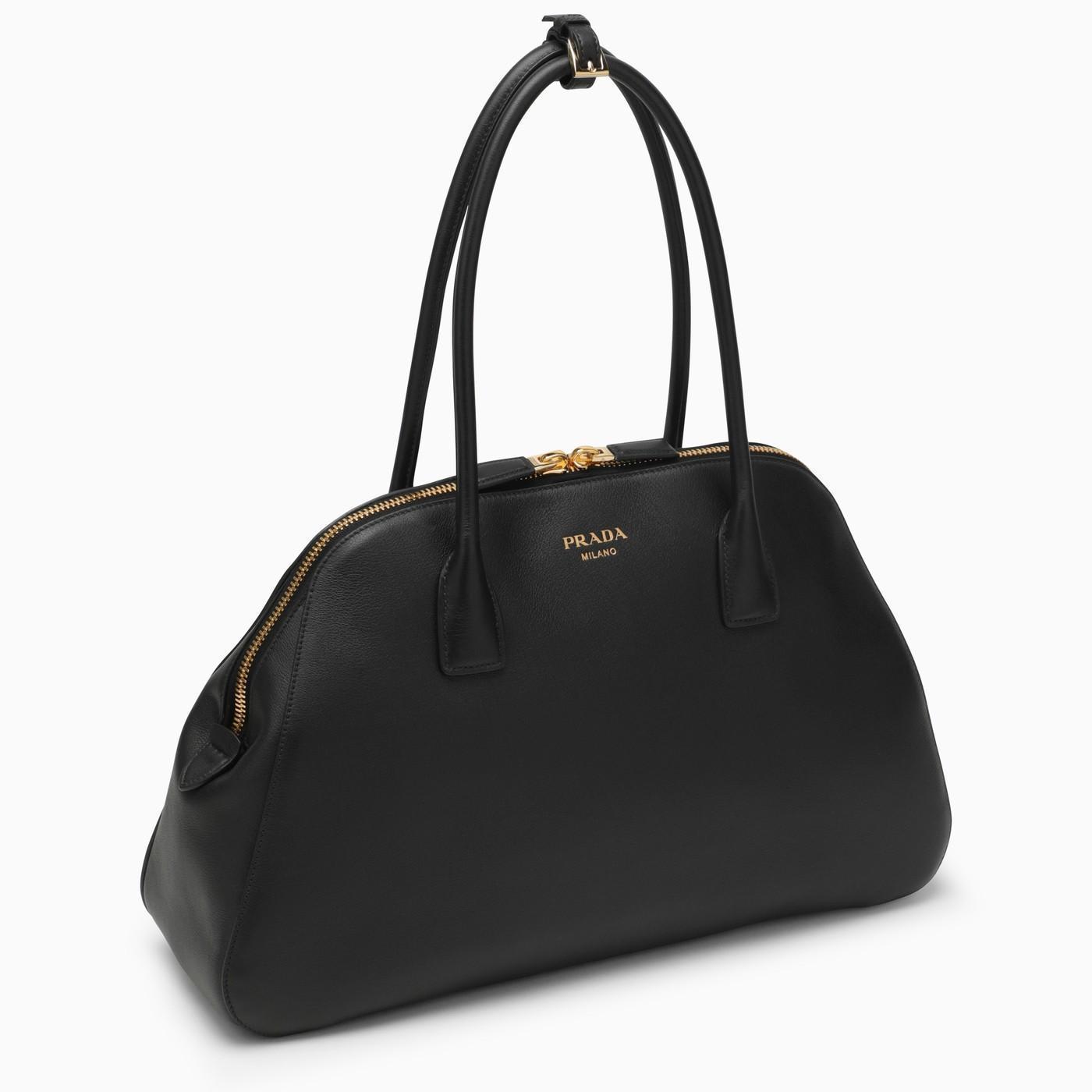 PRADA Large Black Leather Shopping Bag Product Image