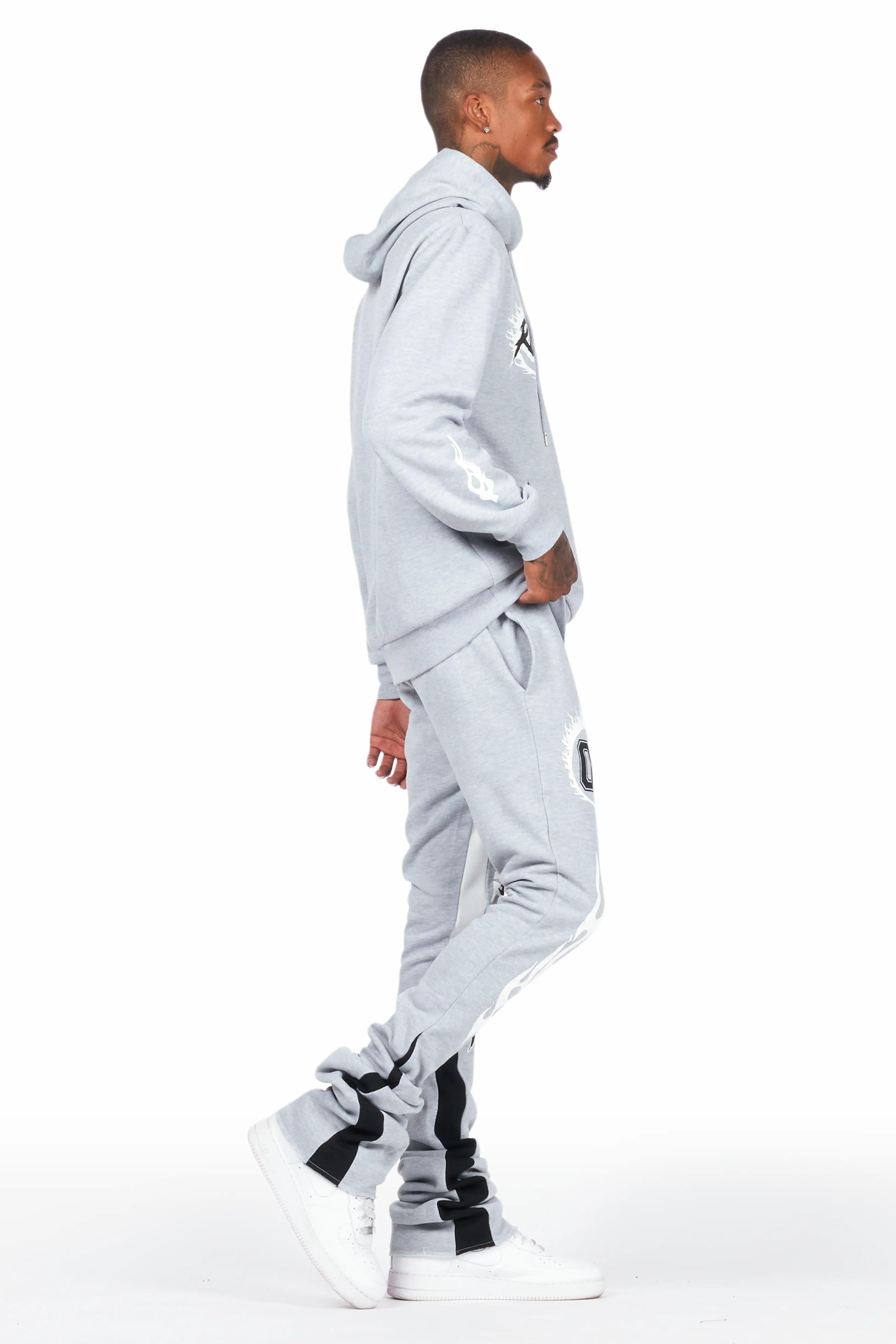 Draven Heather Grey Super Stacked Track Set Male Product Image