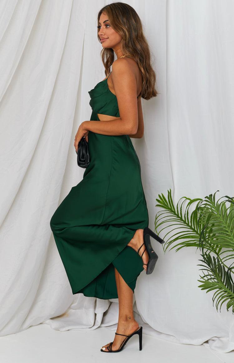 Taleah Cut Out Maxi Dress Green Product Image