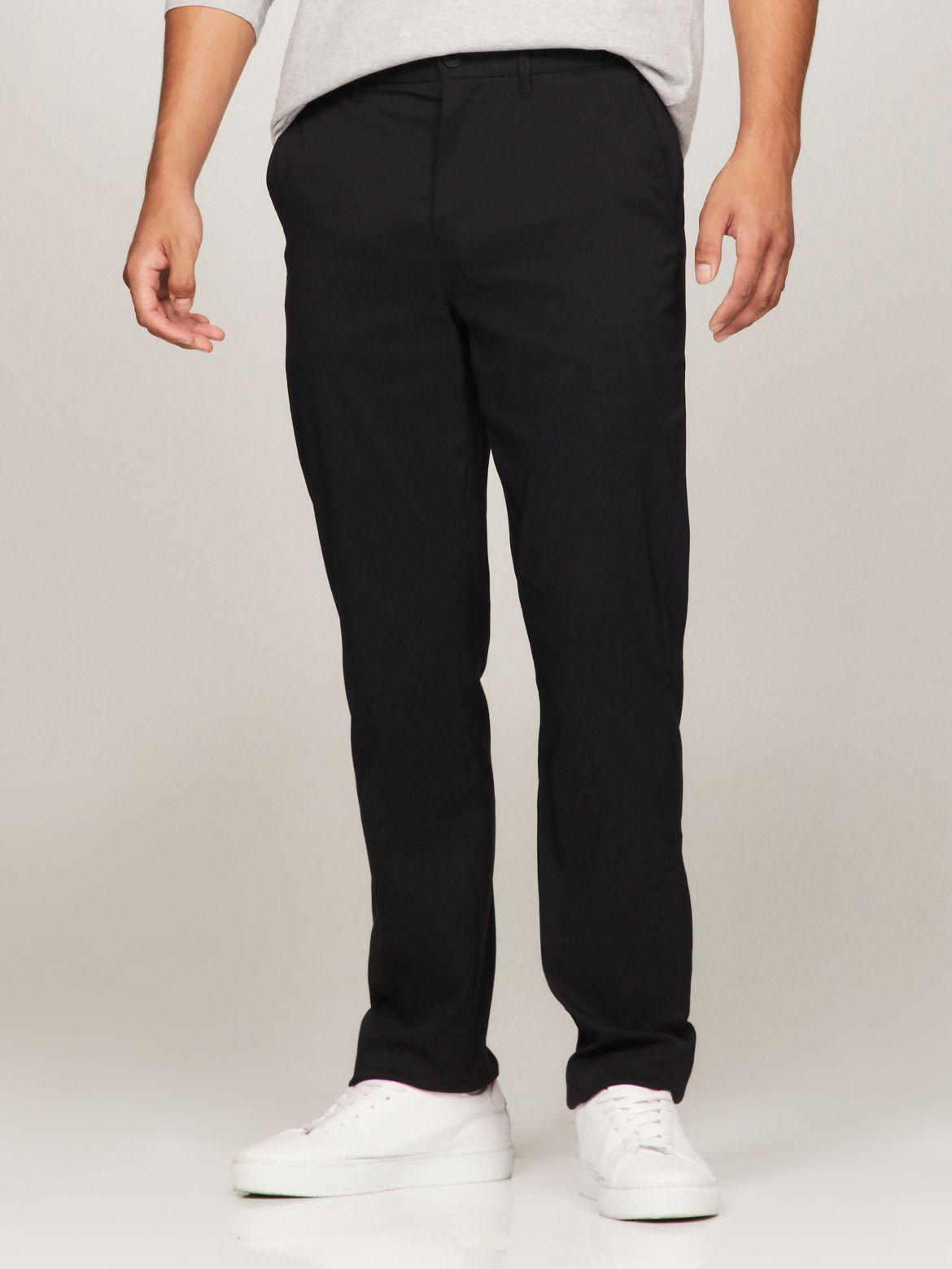 Tommy Hilfiger Men's Regular Fit Solid Stretch Pant - Black - 30W x 30L Product Image