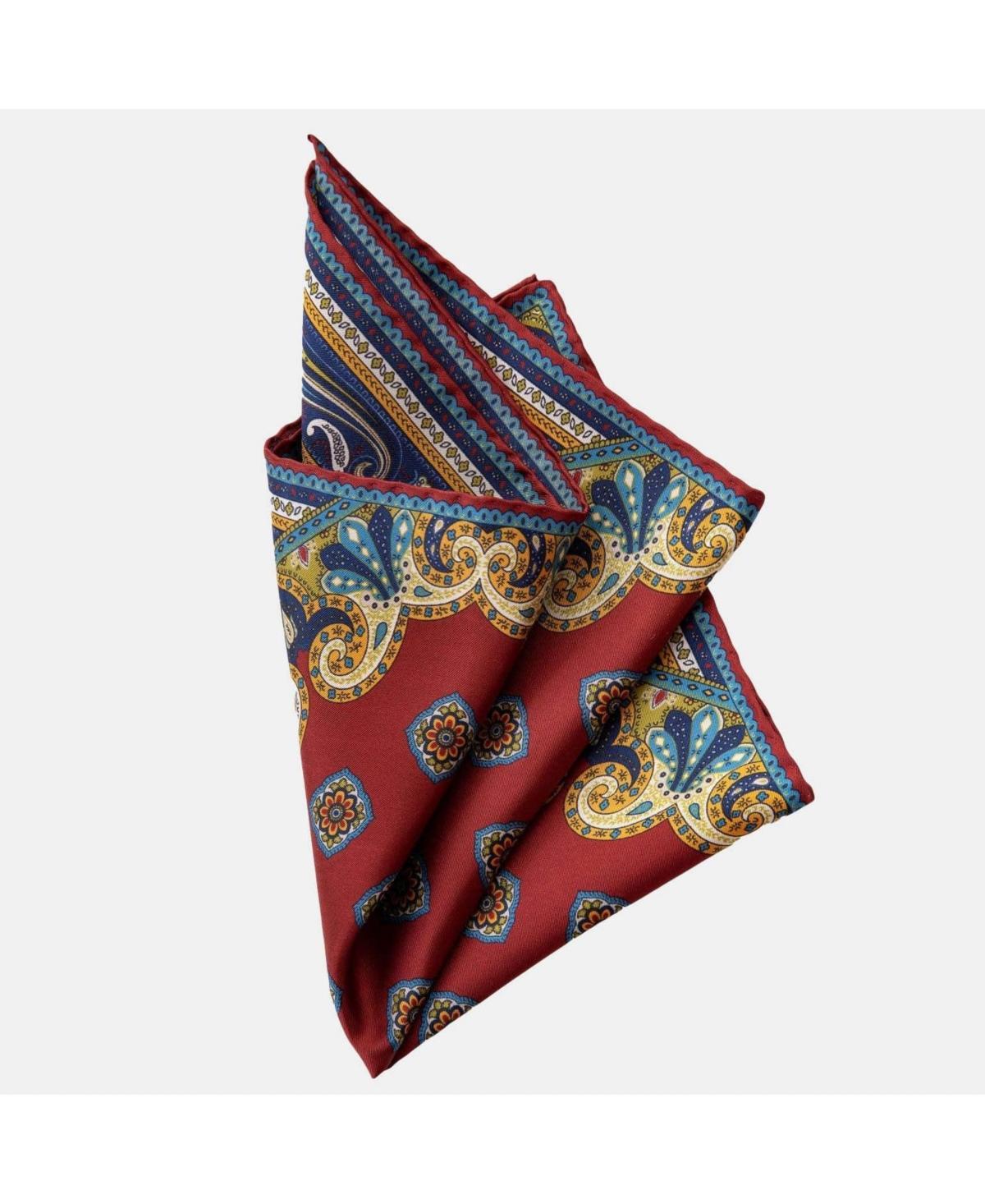 Elizabetta Mens Lugano - Large Silk Pocket Square for Men Product Image